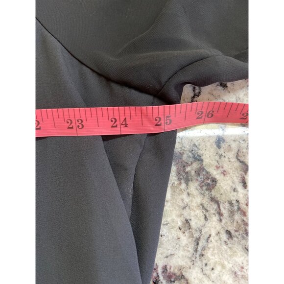 Andrew Marc New YorkWomens Blouse 1X Black Long Sleeve Sheer Pleated Corpcore - Picture 7 of 7